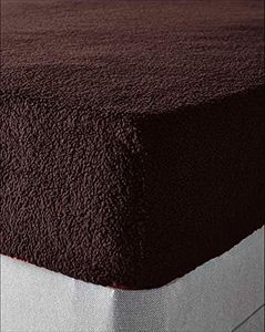 Super Soft TEDDY BEAR Fur Sherpa Fleece Winter Warm Fitted Sheet Bedding Bed Linen | Choice of 11 Colours King Chocolate