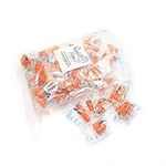 Quality Foam Earplugs 50 Pair- 32dB Noise Cancelling Disposable Individually Wrapped Packaged Bulk in Pairs Soft for Sleeping Travel Concert Shooting Hunting Study Work Construction Safety Orange