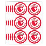 "CPR First Aid Certified" Hard Hat Labels,2 Inch EMT AED Helmet Decals