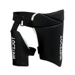 Whitedot Dot 3.1 Levlorn Cricket Combo Thigh Guard, Black and White (Boys Right Hand)
