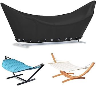 15.6 Foot Hammock Covers for Outdoor, 600D Heavy Duty Oxford Hammock Cover with Handles and Vents,Double Stitched Seams, Securing Buckle Strap,Black