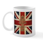 CafePress Vintage Keep Calm And Carry On Mug 11 oz (325 ml) Ceramic Coffee Mug