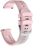 Zitel Bands Compatible with Garmin Forerunner 245/245 Music, Forerunner 645/645 Music, Forerunner 55/158, Vivoactive 3/4/4S, Venu Sq/Sq 2, Venu 2 Plus - 20mm Straps (Pink)