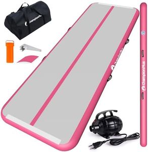 CHAMPIONPLUS 10ft 13ft 16ft 20ft Tumble Track Tumbling Mat Inflatable Gymnastics Air Mat 4/8 inches Thickness for Home Training Cheerleading Yoga with Electric Air Pump