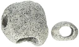 Penn-Plax Deco-Replicas Granite Aquarium Ornament & Hideaway 2 Piece Set – Realistic Stone Appearance – Safe for Freshwater and Saltwater Tanks – Small & Medium (RR1074)
