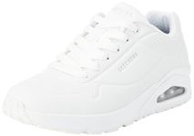 Skechers Men's Uno Stand on Air Trainers, White Durabuck Mesh, 9 UK