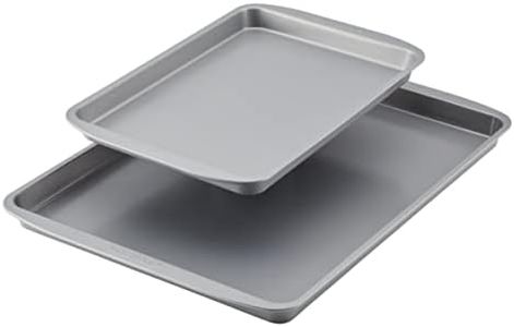 Farberware GoldenBake Nonstick Bakeware Cookie/Baking, 2-Piece Sheet Pan Set, Gray