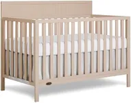 Dream On Me Ivy 5-in-1 Convertible Full-Size Baby Crib in Almond Butter, GreenGuard Gold & JPMA Certified, 3 Mattress Heights, Converts to Toddler, Day & Full-Size Bed, Safe & Stylish Nursery