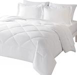 EnvioHome Bedding Comforters & Sets Warm & Cooling Comforter Bedding Sets 5 Pieces Single Comforter - White, Single