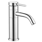 Peppermint Bathroom Sink Taps with Swivel Spout, Basin Mixer Tap Monobloc Single Lever Hot and Cold Bathroom Mixer Taps, Chrome Basin Taps Faucet