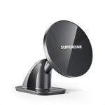 SUPERONE for MagSafe Car Mount, Strong [Never Drop] Magnetic Phone Holder for Car Dash, HandsFree 360° Rotation Phone Mount [Strongest 3M Adhesive] for iPhone 15 14 13 12 & MagSafe Case - Black