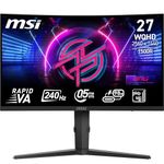 MSI MPG 275CQRXF 27 Inch WQHD Curved Gaming Monitor - 1500R 2560 x 1440 Rapid VA Panel, 240 Hz - 05ms (GtG, Min), Adaptive Sync - DP 14a, HDMI 20b CEC