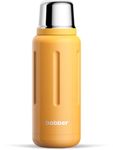 Bobber - 34 oz Vacuum Insulated Stainless Steel Water Bottle with Cup Lid - Dishwasher Safe - Keeps Drinks Hot for 48 Hours and Cold for 72 Hours - Double Walled Thermo Flask (Ginger Tonic)