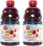 Cherry Bay Orchards Tart Cherry Juice, 32 oz Bottle 2 pack - 100% Natural Cherry Juice Not From Concentrate - Boosts Immunity, Improves Sleep