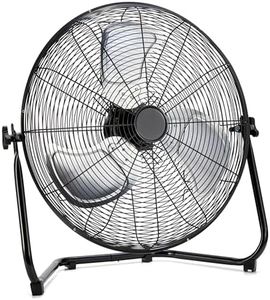 Amazon Basics 20-Inch High-Velocity Industrial Fan with 3 Speeds, Durable Metal Construction and Aluminum Blades, Ideal for Industrial & Commercial Spaces, 125 Watts, Black, 9.45"D x 23.43"W x 23.82"H