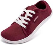 HOBIBEAR Men Women Wide Toe Box Barefoot Shoes Mesh Minimalist Zero Drop Sole Sneakers Minimus Extra Width Tennis Walking Training Outdoor Casual Comfort Wine Red