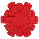 Pan Protectors for Stacking, Larger Pan Separators with Star,Set of 12 & 3 Different Size, Red Pan Protectors to Protect Pots and Pans in Kitchen Cupboard
