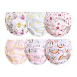 ORINERY Unisex Pee Training Underwear Waterproof Toddler Underpants Cotton Potty Assorted Training Panties 6-Pack (XT-G, 2-3T)