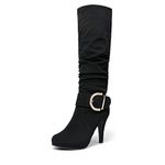 DREAM PAIRS Women's Paris Black Knee High High Heel Winter Boots - 10 M US