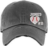 Baseball Heart Hat w/Custom Name an