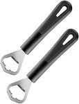 Westmark 2 Bottle openers, Bottle Cap openers, Length: 17 cm Each, Steel/Plastic, Gentle, Black, 280822E4