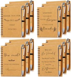 Sinmoe 12 Set Regali di Apprezzamento per i Dipendenti Blocco Note Ispiratori a Spirale Penne Regali Motivazionali per i Colleghi Taccuino a Righe in Carta Kraft per Scrivere Scuola Ufficio