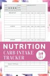 Nutrition Carb Intake Tracker Log Book: Food Tracker Journal & Diary To Record Carbohydrates, Calories, Fiber & Net Carbs - Calorie Counting Food Diary and Diet Log - Carb Counter Book