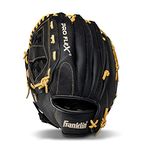 Franklin Sports Pro Flex Left Hand Throw Glove, 12 1/2-Inch, Black/Brown