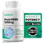 Vitasave NMN Capsules 500mg - Highest Potency Available - Premium Supplement - Cellular Health - Boost NAD+, Supports Longevity - 100% Pure - Fast Absorption - 30ct