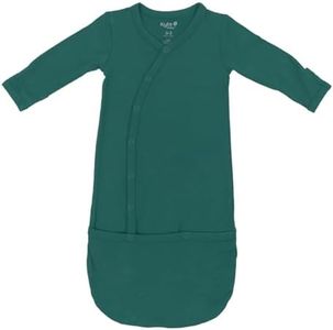 KYTE BABY Bundlers, Unisex Baby Sleeper Gowns, Rayon Made from Bamboo Material (Preemie, Emerald)