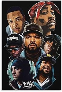 Fotuven Hip Hop Legend Old School West Coast Hip Hop Music Canvas Art Poster Poster Decorative Painting Canvas Wall Art Living Room Posters Bedroom Painting 12x18inch(30x45cm)