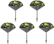 Yitaocity 5 Packs Parachute Men Tangle Free Outdoor Flying Parachute Men Toys Hand Throwing Watching Landing Toy No Battery Flying Army Parachute Toys (Army Green)