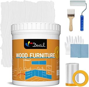 DWIL Acrylic Wood Paint for Furniture - Semi-Gloss Paint Suitable for Wood Surface Renovation, Water-Based All match Paint, Non-Toxic & Odorless, Eco-Friendly & Healthy (32OZ, White)