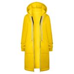 Deals Of The Day Sale Prime,Women Hoodie Full Zip Fleece Long Jacket Uk Ladies Fall Winter Trendy Coats Oversized Hooded Sweatshirts Faux Fur Lined Outerwear Cardigan Casual Hoodie Outfits,Yellow-11,M