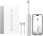 Laifen Wave Electric Toothbrush, Oscillation & Vibration Sonic Electric Toothbrush for Adults with 3 Brush Heads, IPX7 Waterproof Magnetic Rechargeable Travel Powered Toothbrush (ABS White)