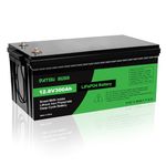 DATOUBOSS 12V 300Ah LiFePO4 Lithium Battery Integrated 200A BMS 15000+ Cycles Deep Cycle Leisure Battery 3840Wh Power Support in Series/Parallel Connection,Perfect for Solar, RV, Off-Grid