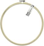 Essentials By Leisure Arts Wood Embroidery Hoop 9" Bamboo - Wooden Hoops for Crafts - Embroidery Hoop Holder Cross Stitch Cross Stitch Hoops and Frames