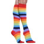 Lady's Knee High Socks (Rainbow (2prs))