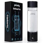 PIURIFY Hydrogen Water Bottle - Black. Food Grade Body Tumbler; SPE/pem Technology, Generates Real 3000ppb Pure Hydrogen Rich Concentration. Dupont Membrane, Purification Vent, OLED Display.