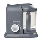 BEABA Babycook Solo 4 in 1 Baby Food Maker Baby Food Processor Baby Food Blender, Baby Food Steamer, Dishwasher Safe, Large 4.5 Cup Capacity (Charcoal)