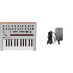 Korg MONOLOGUE Monophonic Analog Synthesiser - Silver & KA-350-UK 9V/1.7A Power Supply (UK)