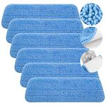 Mop Pads, ILAVCOOL 6 PCS Microfiber Mop Cleaning Pads Replacement Mop Pads Suitable for Wet and Dry Mops and All Spray Mops & Reveal Mops Washable