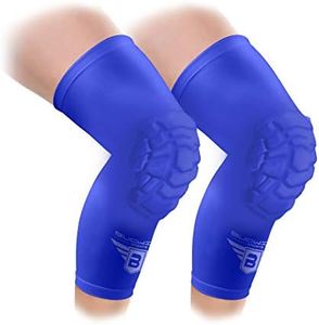 Bucwild Sports Pro Compression Padded Knee Sleeves Knee Pads Youth & Adult Basketball Football Wrestling Volleyball 1 Pair