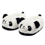 Aopuro Novelty Women Animal Slippers Cute Soft Plush House Shoes Fluffy Warm Slippers Cartoon Gifts for Birthday Christmas, Panda, 7-8