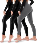 3 Pack Leggings for Women-No See-Through High Waisted Tummy Control Yoga Pants Workout Running Legging, 07-assorted07, Large-X-Large