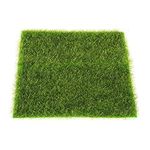 Artificial Grass Mat, Plastic Lawn Grass Indoor Outdoor Green Synthetic Turf Micro Landscape Ornament Home Decoration (4-Piece 30cm X 30cm)