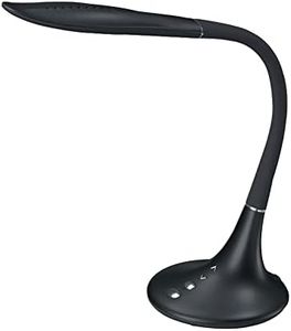 Genérico ZIONELED LAMPARA ESCRITORIO LED 10W NEGRO LEON CCT REGULABLE TACTIL, FLEXO DE ESCRITORIO LED PROFESIONAL PARA DESPACHO,ESTUDIO