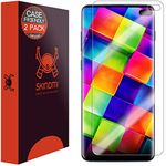 Skinomi TechSkin [2-Pack] (Case Compatible) Clear Screen Protector for Samsung Galaxy S10 Plus (S10+ 6.4") [Will NOT Work w/Verizon Galaxy S10 5G 6.7"] Anti-Bubble HD TPU Film