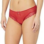 Lunaire Women's Plus-Size Simply Sexy Ashley Lace Seduction Bikini Panty, Red, Medium