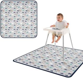 BapronBaby Desert Dinos Splash Mat - Waterproof Catch-All for Under High Chairs, Floors, Tables, Playtime or Arts & Crafts - Machine Washable - 45" x 45”